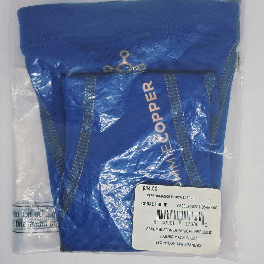 Tommie Copper Cobalt Blue Performance Elbow Sleeve Size Large NWT $34.50